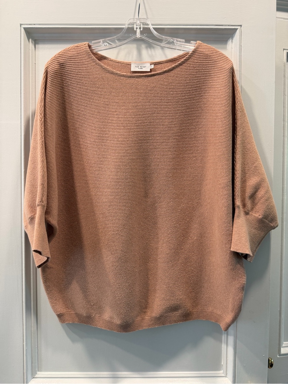 The Reset Dolman Elbow Sleeve  Sweater - Dusty Rose - XL